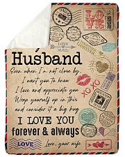 TO MY HUSBAND - VINTAGE - I LOVE YOU Sherpa Fleece Blanket tile