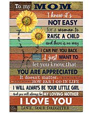 TO MY MOM - SUNFLOWER - MY LOVING MOTHER 16x24 Poster front