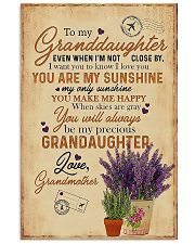 Grandma to Granddaughter - You Are My Sunshine 16x24 Poster front