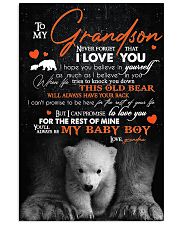 TO MY GRANDSON - BEARS - I LOVE YOU 16x24 Poster front