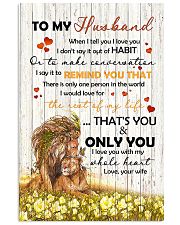 TO MY HUSBAND - LION - I LOVE YOU 16x24 Poster front