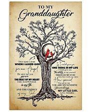 TO MY GRANDDAUGHTER - CARDINAL 16x24 Poster front
