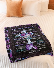 To My Mom - I Love You And Appreciate You Small Fleece Blanket - 30" x 40" aos-coral-fleece-blanket-30x40-lifestyle-front-01