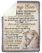 I AM PROUD OF YOU - LOVELY GIFT FOR SON Sherpa Fleece Blanket tile