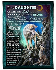 To Daughter - Wolf - When Life Gets Hard Fleece Blanket tile