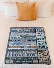 I LOVE YOU - PERFECT GIFT FOR SON FROM MOM Small Fleece Blanket - 30" x 40" aos-coral-fleece-blanket-30x40-lifestyle-front-04