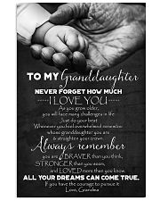To Granddaughter - Just Do Your Best - Poster 16x24 Poster front