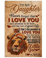 TO MY DAUGHTER - LION - DADDY'S LITTLE GIRL 16x24 Poster front