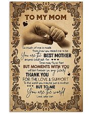 TO MY MOM - HANDS - THANK YOU 16x24 Poster front