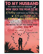 TO MY HUSBAND - HEART - I LOVE YOU 16x24 Poster front