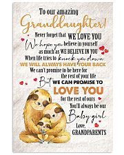 TO MY GRANDDAUGHTER - FROM GRANDPARENTS 16x24 Poster front