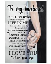 TO MY HUSBAND - HAND IN HAND - I LOVE YOU 16x24 Poster front