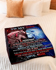 To My Son - Special Blanket For Son Small Fleece Blanket - 30" x 40" aos-coral-fleece-blanket-30x40-lifestyle-front-01