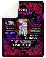 To Daughter - Hugging - Never Feel That You Sherpa Fleece Blanket tile