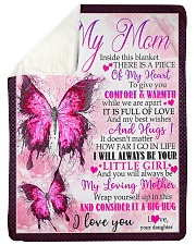 To My Mom - Butterfly - Fleece Blanket Sherpa Fleece Blanket tile