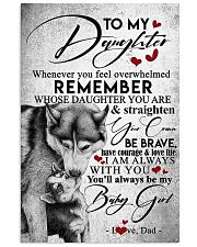 POSTER- TO MY DAUGHTER - WOLF - WHENEVER YOU FEEL 16x24 Poster front
