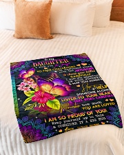 To My Daughter - Butterflies - I Wish You Small Fleece Blanket - 30" x 40" aos-coral-fleece-blanket-30x40-lifestyle-front-01