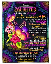 To My Daughter - Butterflies - I Wish You Small Fleece Blanket - 30" x 40" front