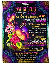 To My Daughter - Butterflies - I Wish You Fleece Blanket tile