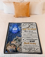 When Life Gives A Chance Take It Mom To Daughter Small Fleece Blanket - 30" x 40" aos-coral-fleece-blanket-30x40-lifestyle-front-04