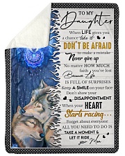 When Life Gives A Chance Take It Mom To Daughter Sherpa Fleece Blanket tile