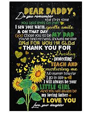 DEAR DADDY - SUNFLOWER - THANK YOU 16x24 Poster front