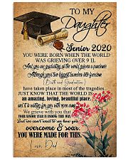 POSTER- TO MY DAUGHTER - GRADUATION - SENIOR 16x24 Poster front