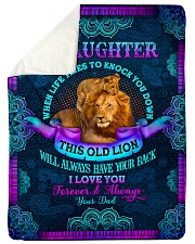 To Daughter - When Life Tries To Knock You Down Sherpa Fleece Blanket tile