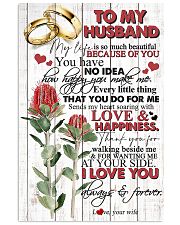TO MY HUSBAND - FLOWER - I LOVE YOU 16x24 Poster front