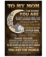 TO MY MOM - ELEPHANT - THANK YOU 16x24 Poster front