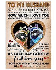 TO MY HUSBAND - RACCOONS - I LOVE YOU 16x24 Poster front