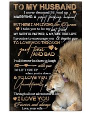 TO MY HUSBAND - LION - I LOVE YOU 16x24 Poster front