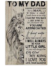 TO MY DAD - LION - THANK YOU 16x24 Poster front