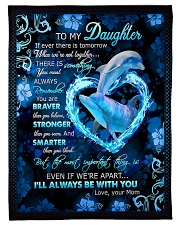 To My Daughter - Dolphin - If There Is A Tomorrow Small Fleece Blanket - 30" x 40" front