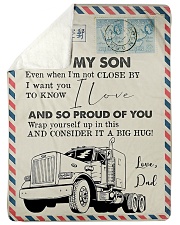 Trucker - I'm Not Close by - Fleece Blanket Sherpa Fleece Blanket tile