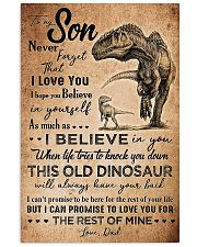 DAD TO MY SON - PENCIL ART DINO - NEVER 16x24 Poster front