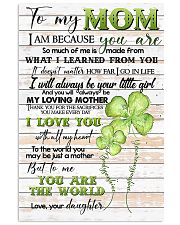 TO MY MOM - SHAMROCK - MY LOVING MOTHER 16x24 Poster front