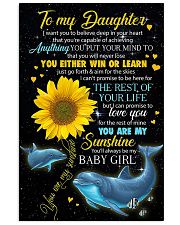 TO MY DAUGHTER - SUNFLOWER DOLPHINS - I WANT 16x24 Poster front