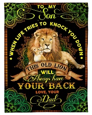 To Son - Lions - When Life Tries To Knock You Small Fleece Blanket - 30" x 40" front