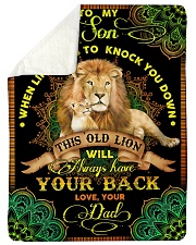 To Son - Lions - When Life Tries To Knock You Sherpa Fleece Blanket tile