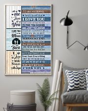 To Husband - Blue Wooden - I Wish I Could Turn 16x24 Poster lifestyle-poster-1