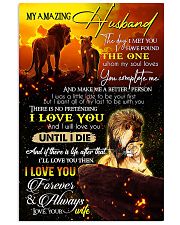 TO MY HUSBAND - LION - I LOVE YOU 16x24 Poster front