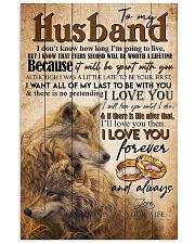 TO MY HUSBAND - COUPLE WOLVES - I LOVE YOU 16x24 Poster front