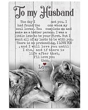 TO MY HUSBAND - WOLF - THE DAY I MET YOU 16x24 Poster front