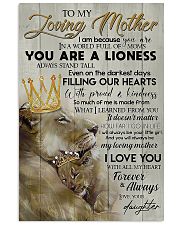 TO MY LOVING MOTHER - LIONESS - I LOVE YOU 16x24 Poster front