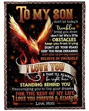 MOM TO SON Fleece Blanket tile