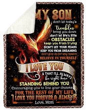 MOM TO SON Sherpa Fleece Blanket tile