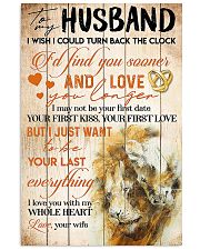 TO MY HUSBAND - LION - I LOVE YOU 16x24 Poster front