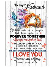 TO MY HUSBAND - FOX - I LOVE YOU 16x24 Poster front