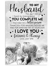 TO MY HUSBAND - HUNTING - THE DAY I MET YOU 16x24 Poster front
